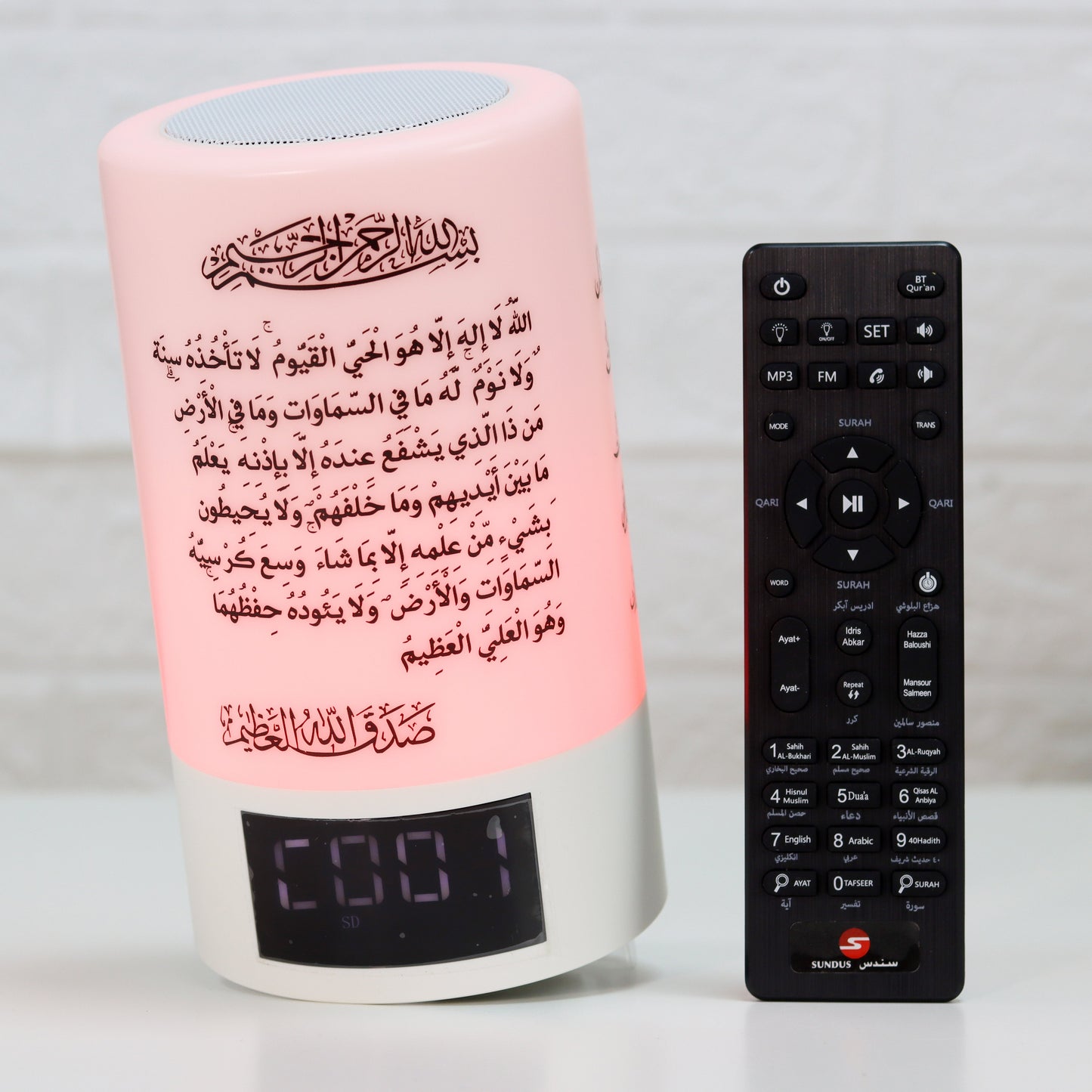 Portable Bluetooth Speaker with Built-in Light and Clock
