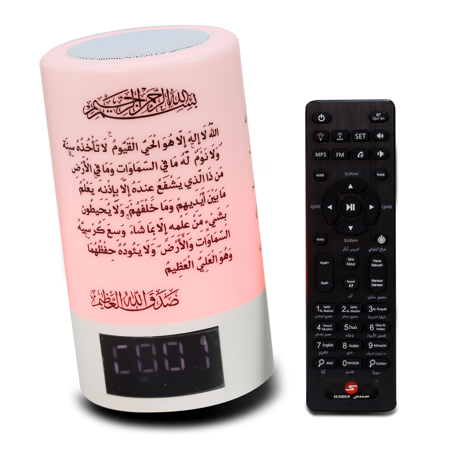 Portable Bluetooth Speaker with Built-in Light and Clock