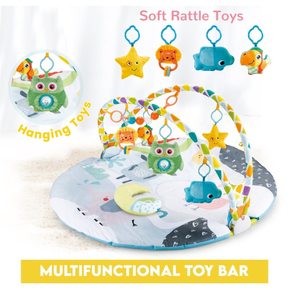 Little Angel – Baby Play Mat Activity Gym with Hanging Toys – Blue