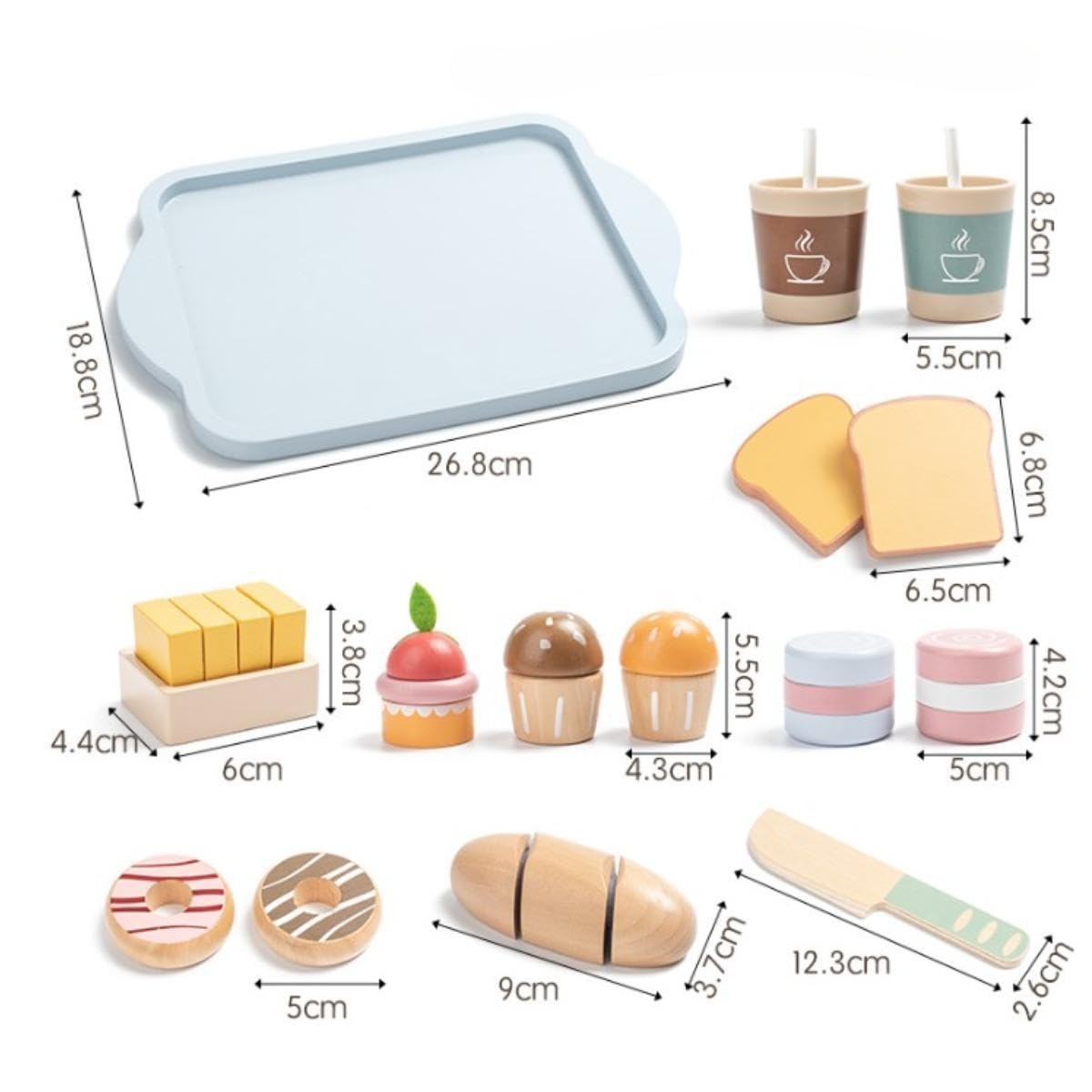Little Angel - Kids Wooden Breakfast Playset – Pretend Food Toy