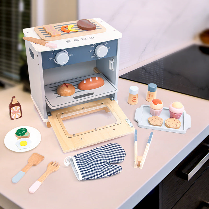 Little Angel -Kids Wooden Oven Playset – Baking Pretend Toy Set