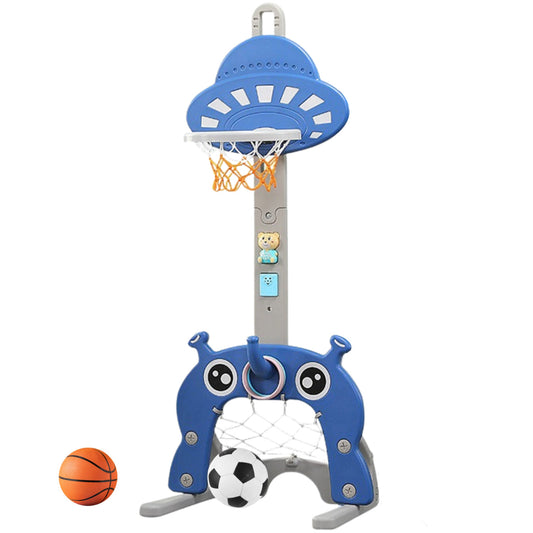 Little Angel Kids Basketball,Football,And Golf Playset-Blue/Green