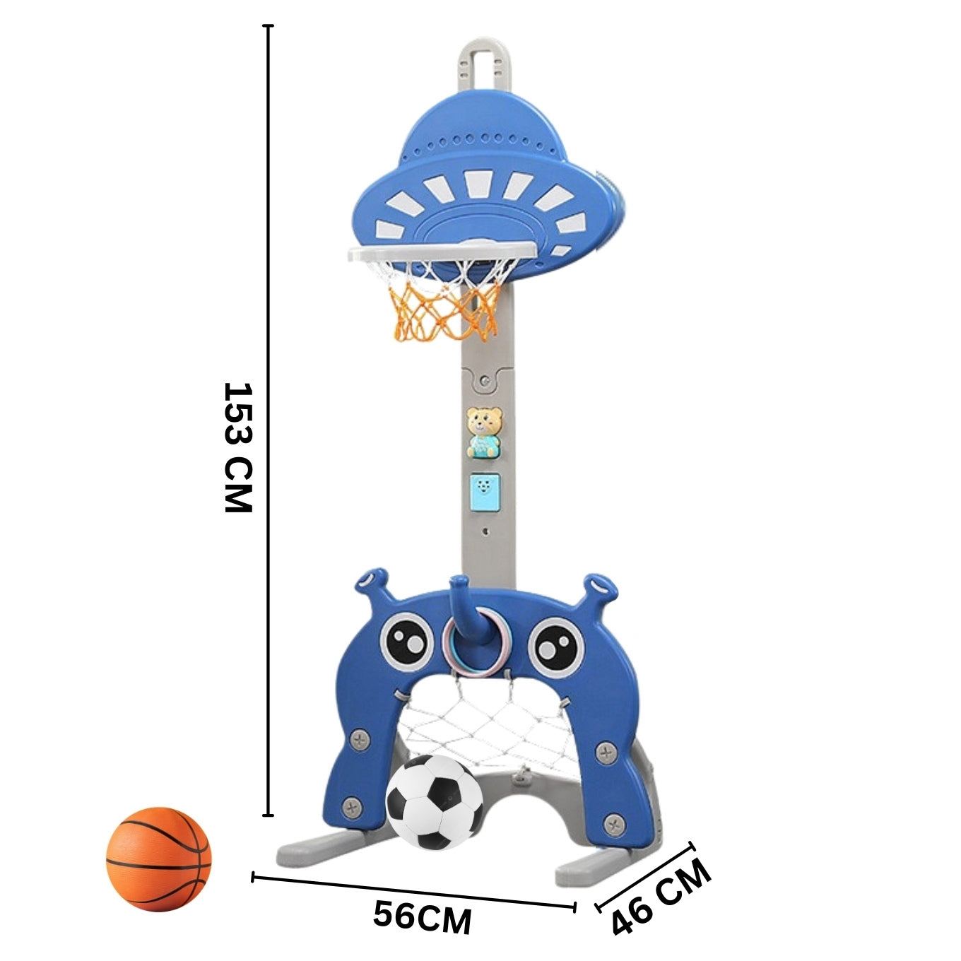 Little Angel Kids Basketball,Football,And Golf Playset-Blue/Green
