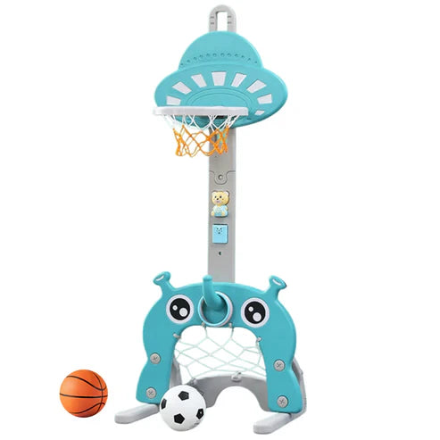 Little Angel Kids Basketball,Football,And Golf Playset-Blue/Green