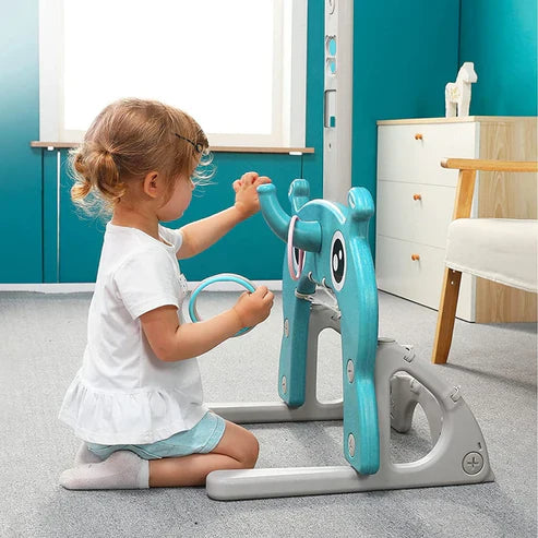 Little Angel Kids Basketball,Football,And Golf Playset-Blue/Green