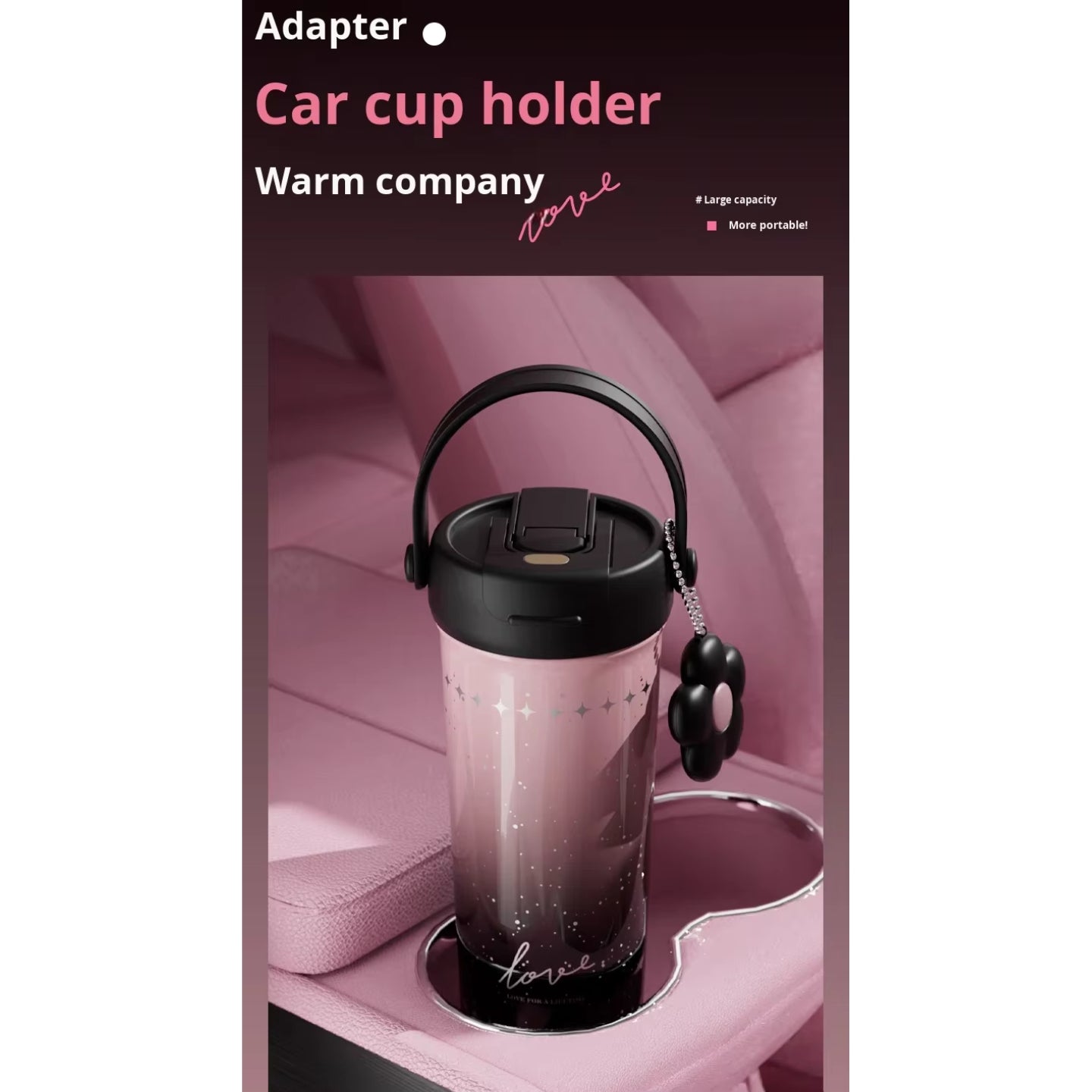Little Angel - Kids Water Bottle 550Ml Thermos Straw Cup, 316 Stainless Steel