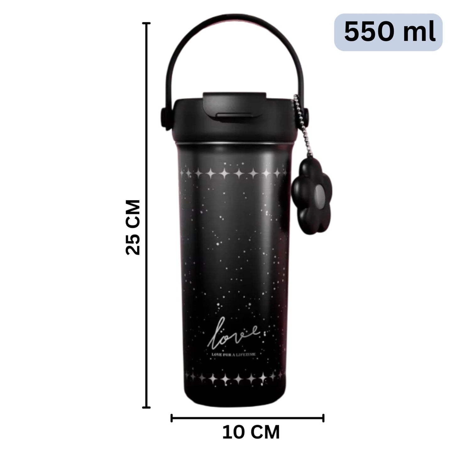 Little Angel - Kids Water Bottle 550Ml Thermos Straw Cup, 316 Stainless Steel