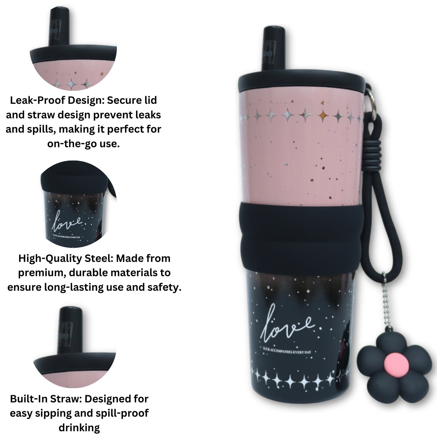 Little Angel - Kids Water Bottle 710 Ml, 316 Stainless Steel Straw Cup