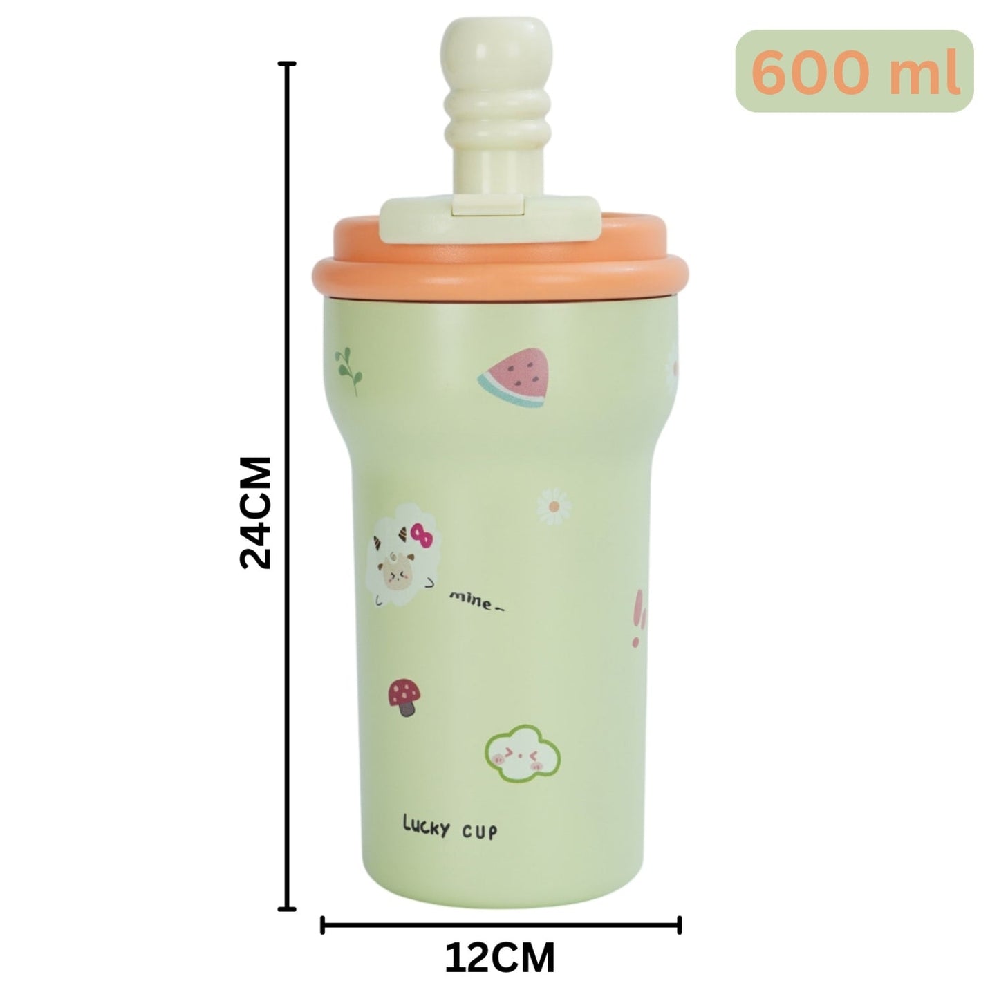 Little Angel - Kids Water Bottle 316 Stainless Steel Straw Cup 600Ml