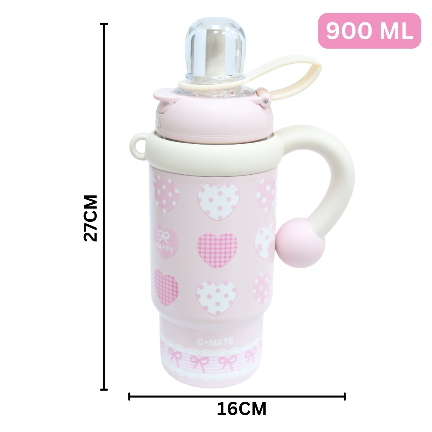 Little Angel -  Kids Water Bottle With Straw 316 Stainless Steel 900Ml