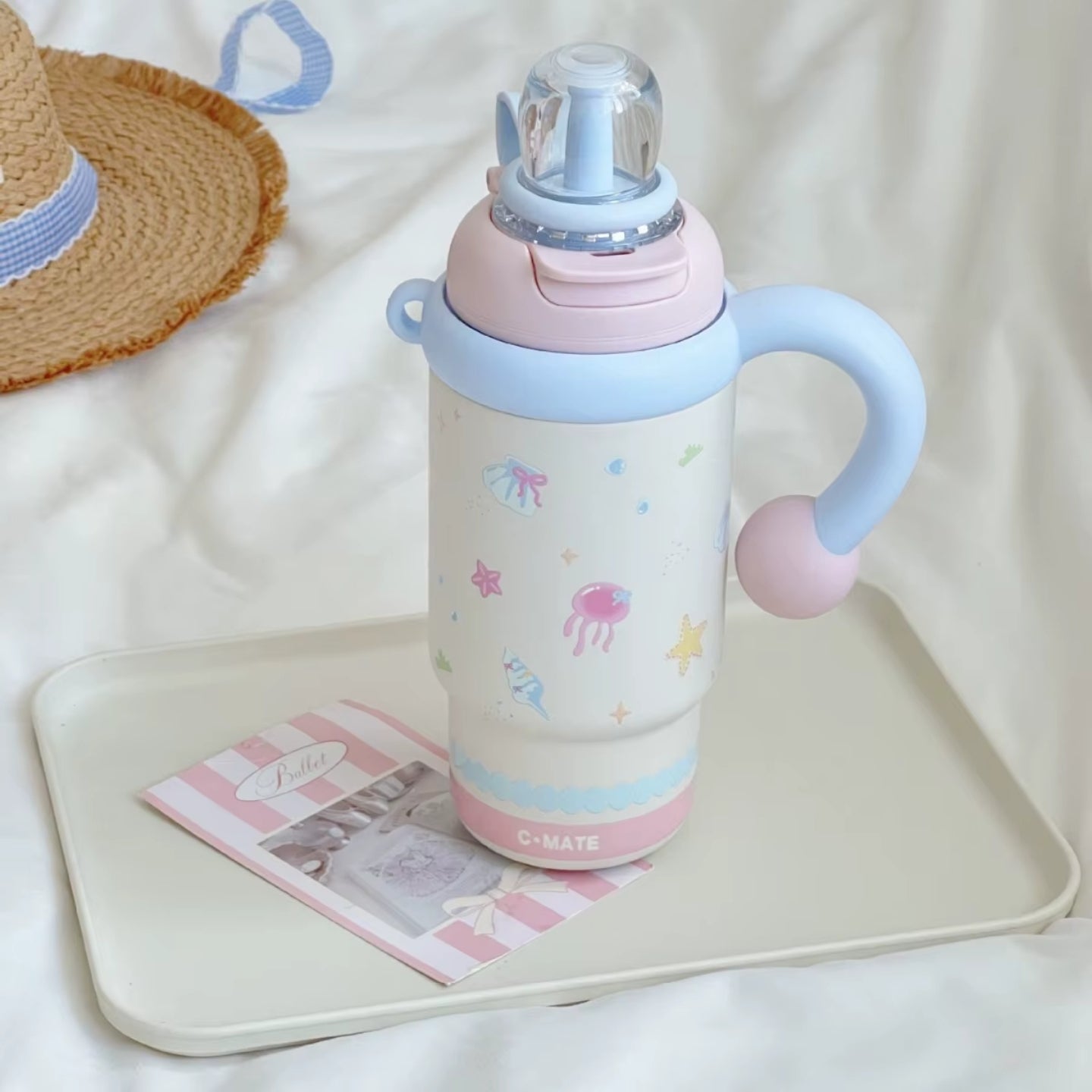 Little Angel -  Kids Water Bottle With Straw 316 Stainless Steel 900Ml