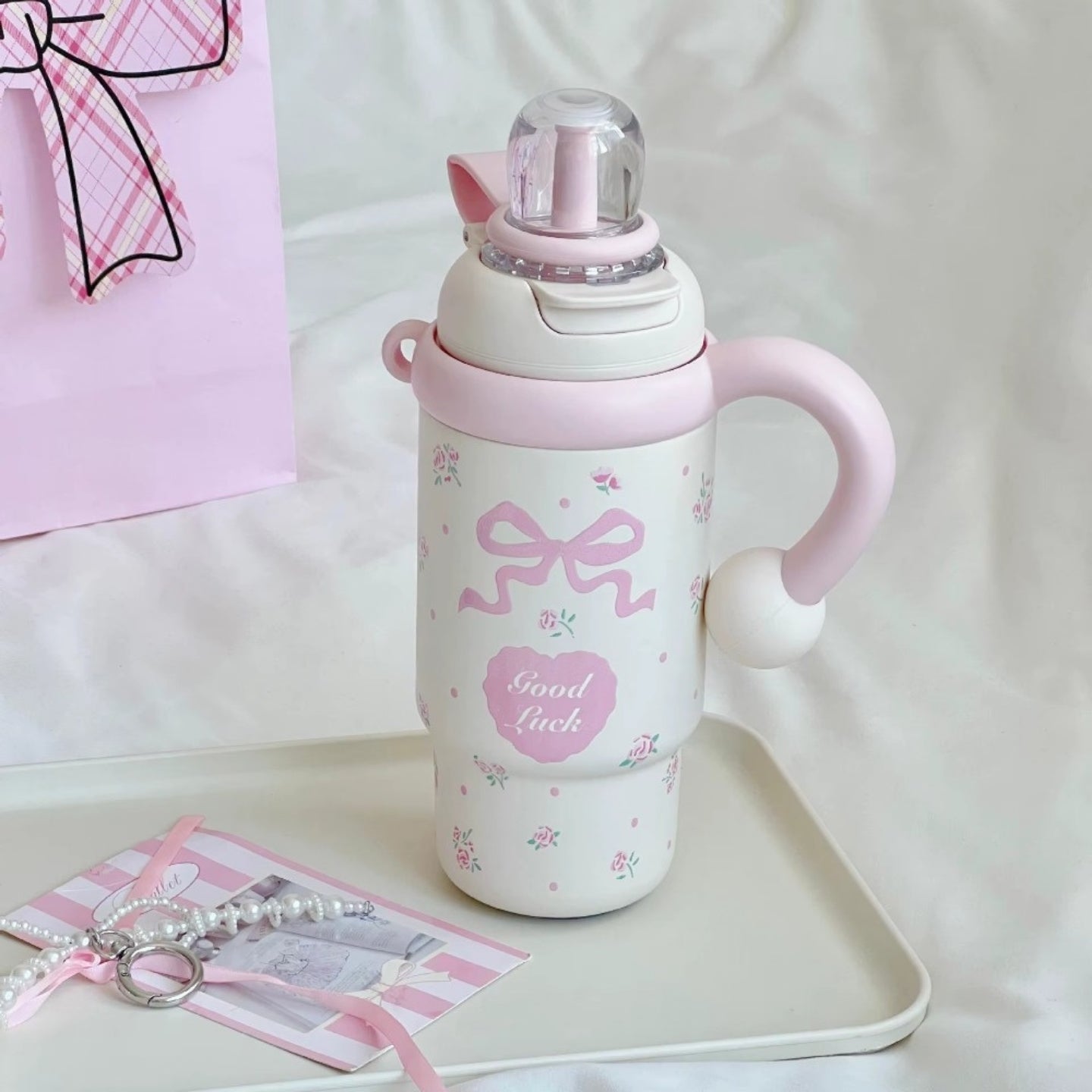 Little Angel -  Kids Water Bottle With Straw 316 Stainless Steel 900Ml