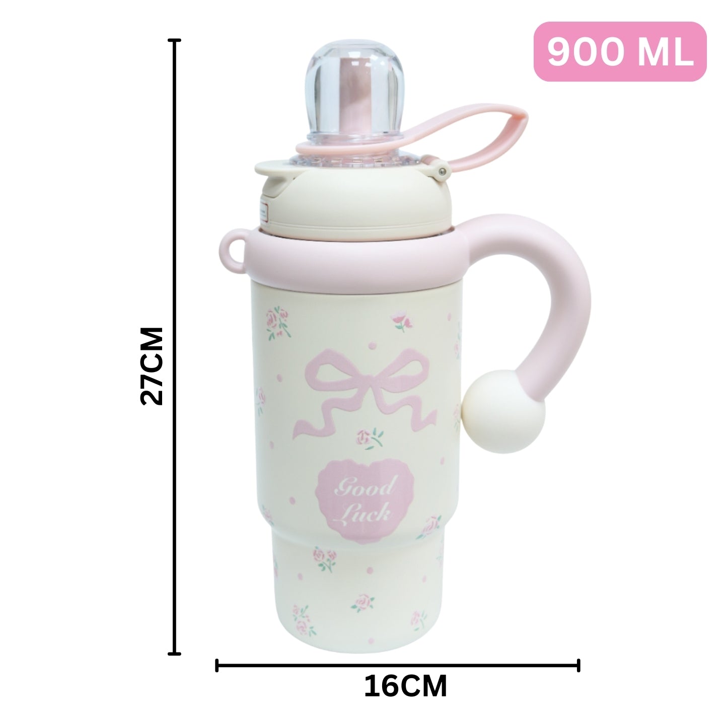Little Angel -  Kids Water Bottle With Straw 316 Stainless Steel 900Ml