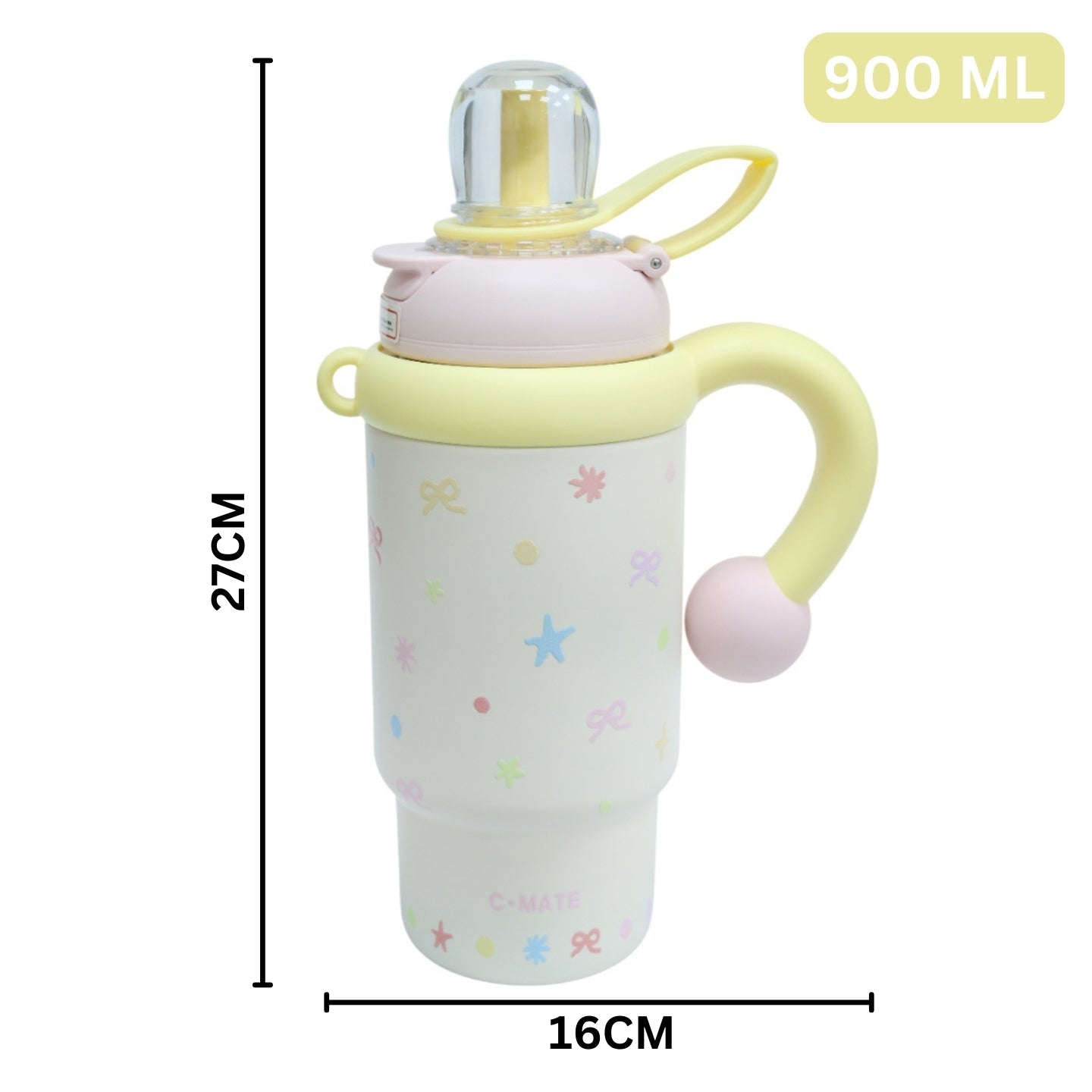 Little Angel -  Kids Water Bottle With Straw 316 Stainless Steel 900Ml