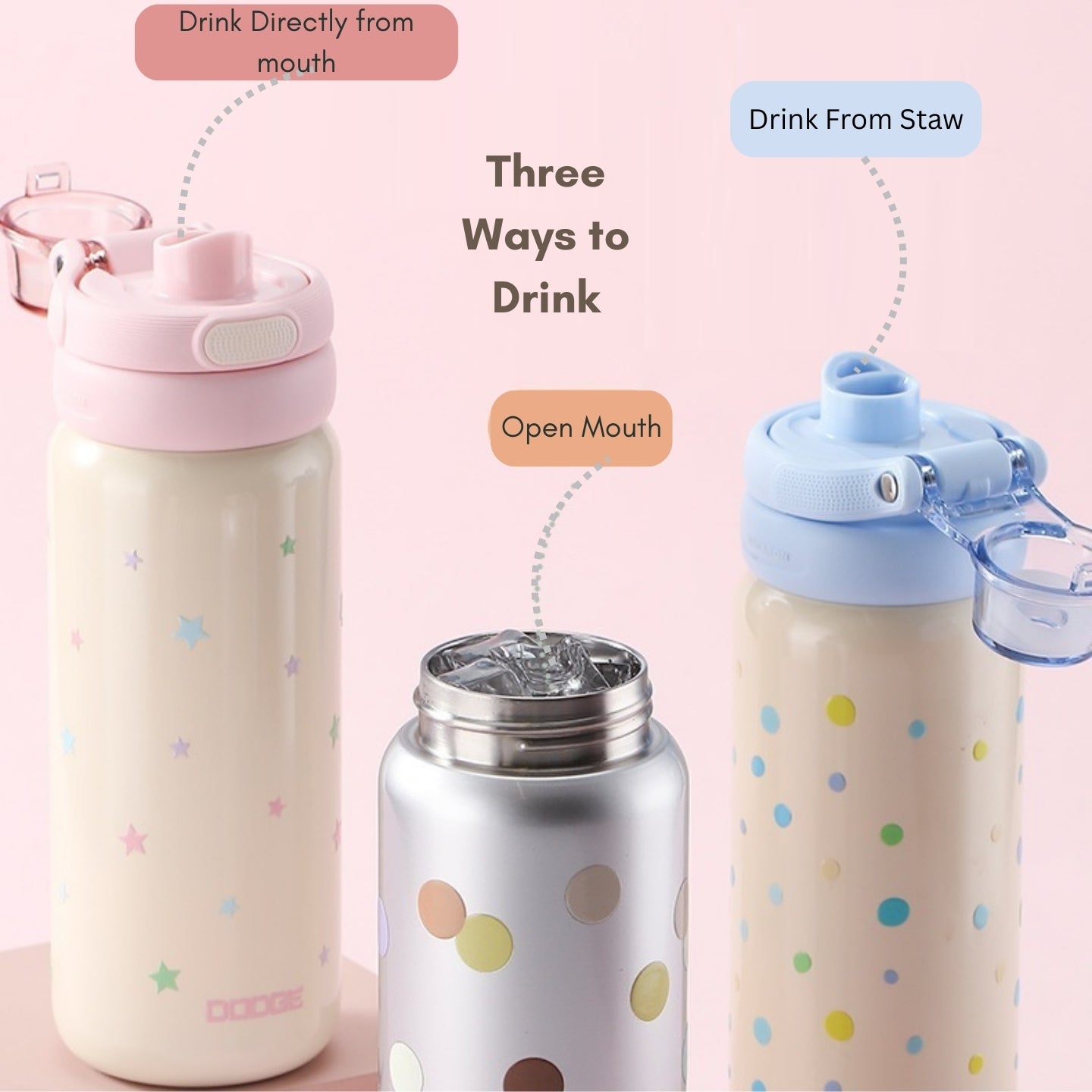 Little Angel - Kids Water Bottle 560Ml 316 Stainless Steel Straw Cup