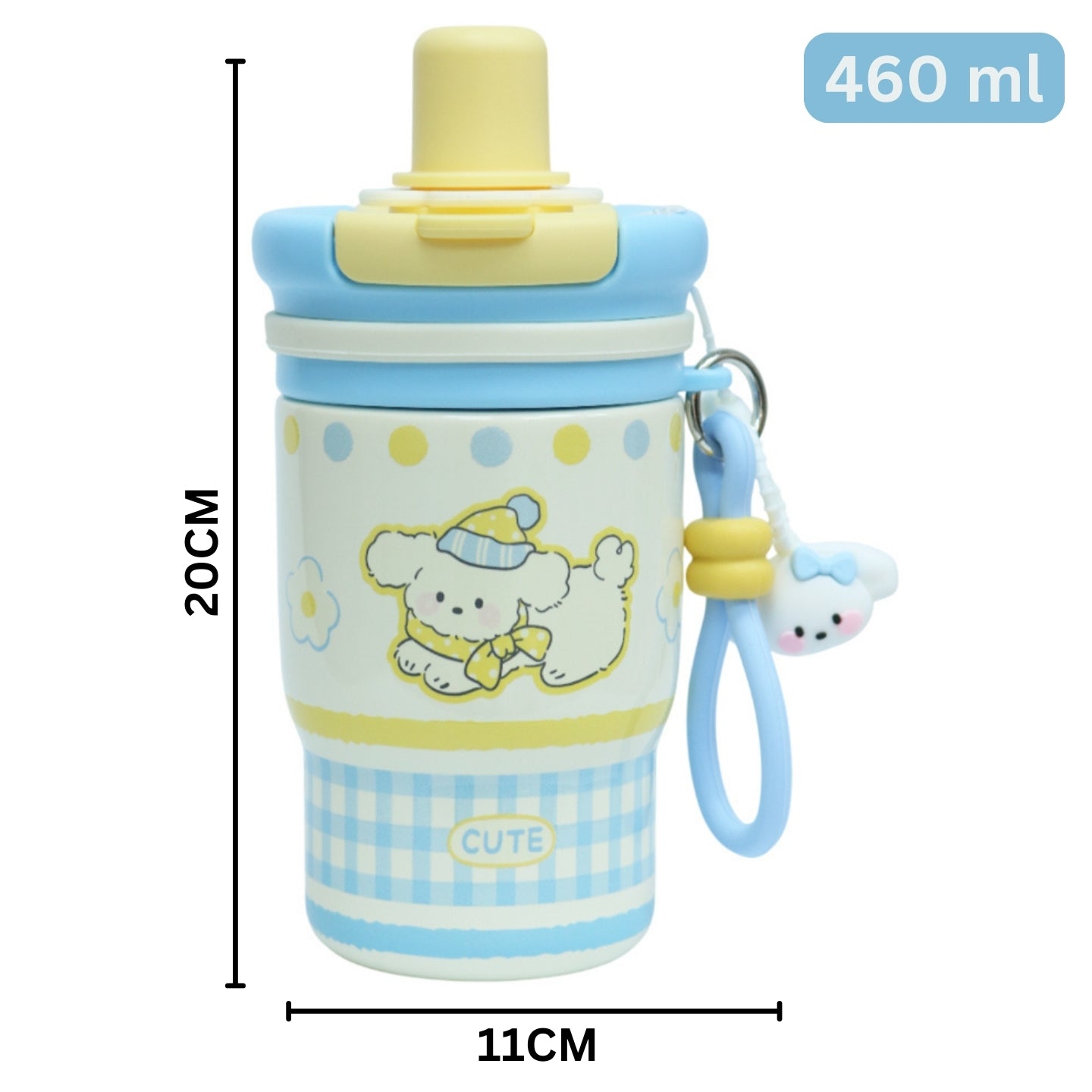 Little Angel - Kids Water Bottle 460Ml, 316 Stainless Steel Straw Cup
