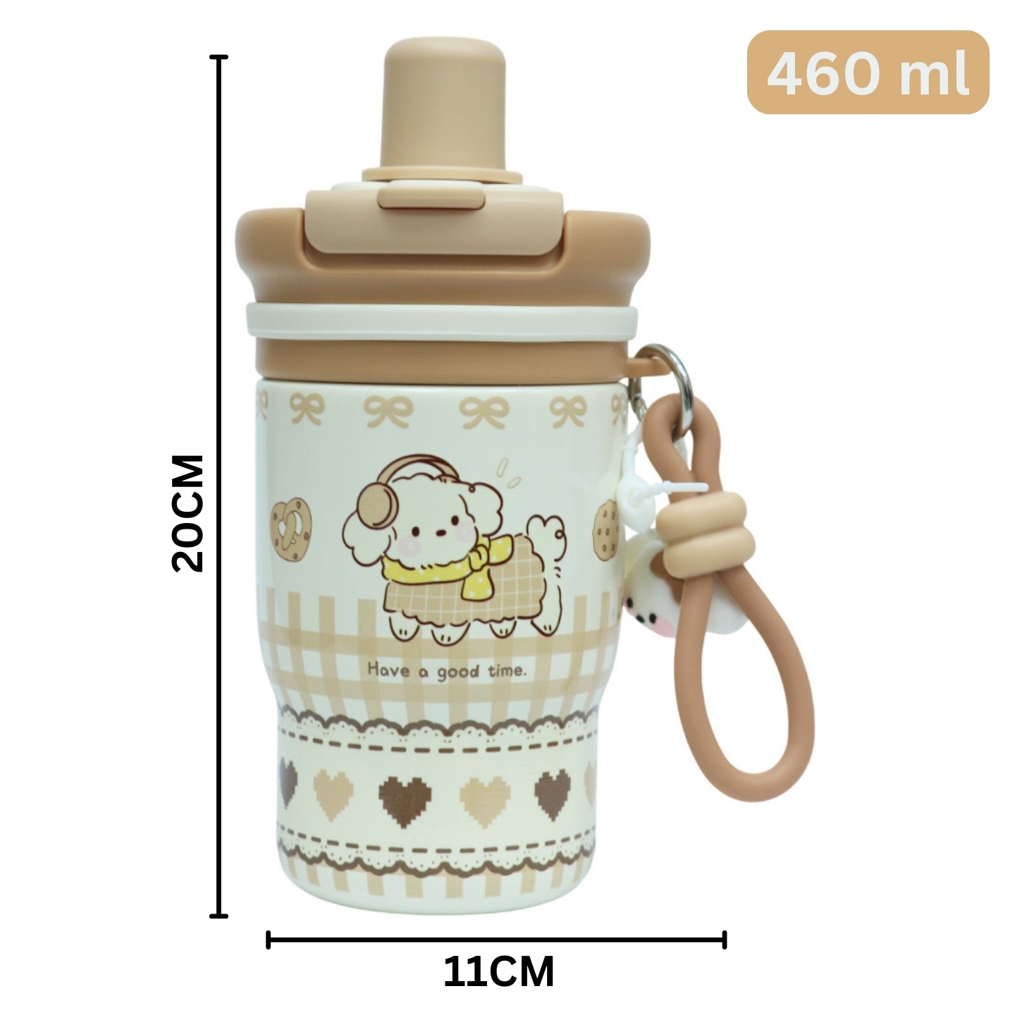 Little Angel - Kids Water Bottle 460Ml, 316 Stainless Steel Straw Cup