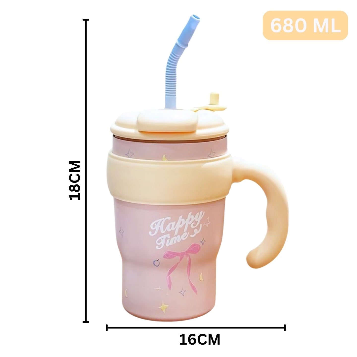 Little Angel - Kids Water Bottle 680 Ml 316 Stainless Steel Straw Cup