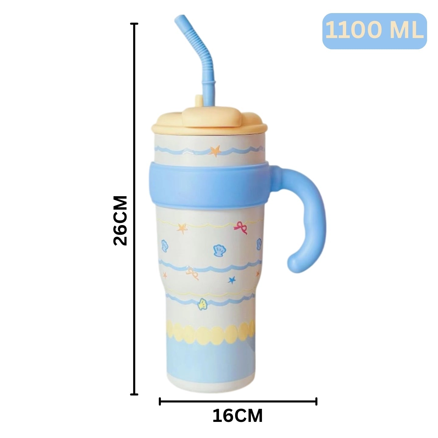 Little Angel - Kids Water Bottle 1100Ml 316 Stainless Steel Straw Cup