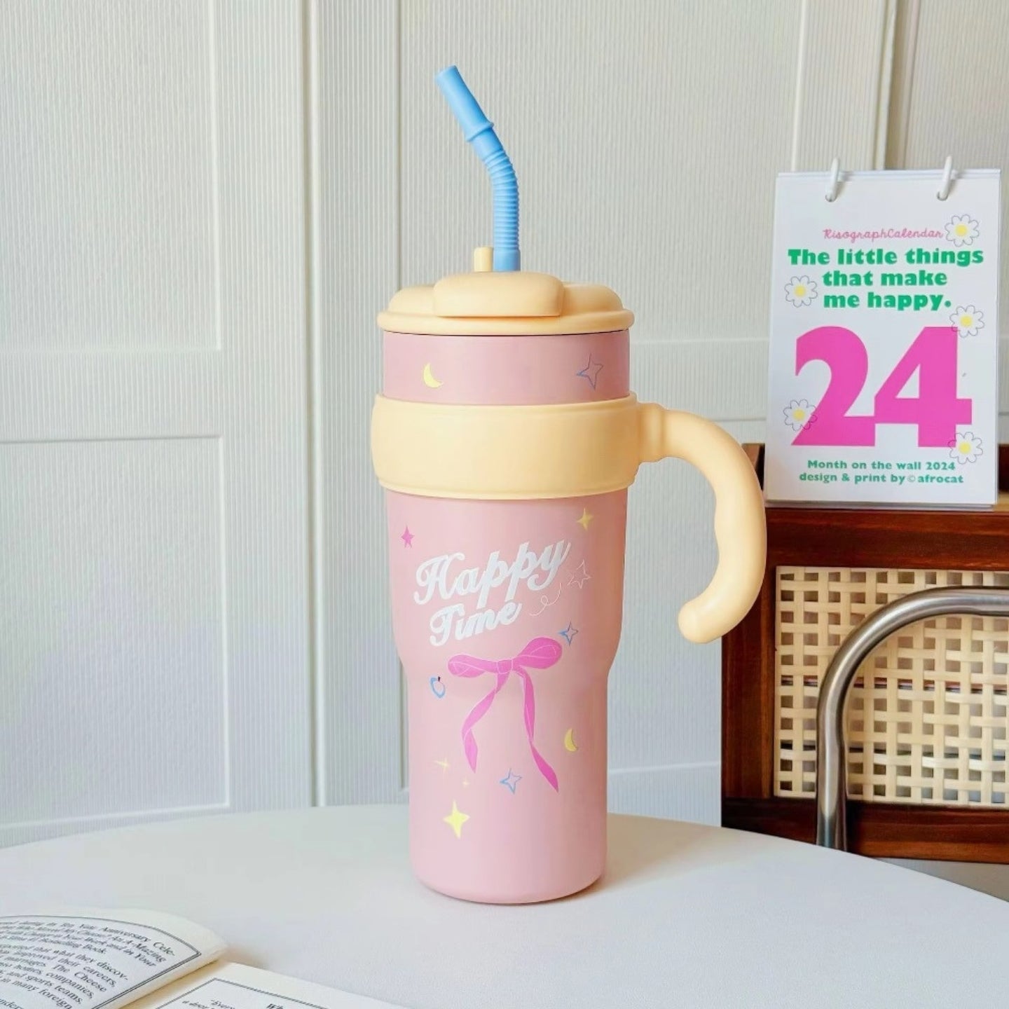 Little Angel - Kids Water Bottle 1100Ml 316 Stainless Steel Straw Cup