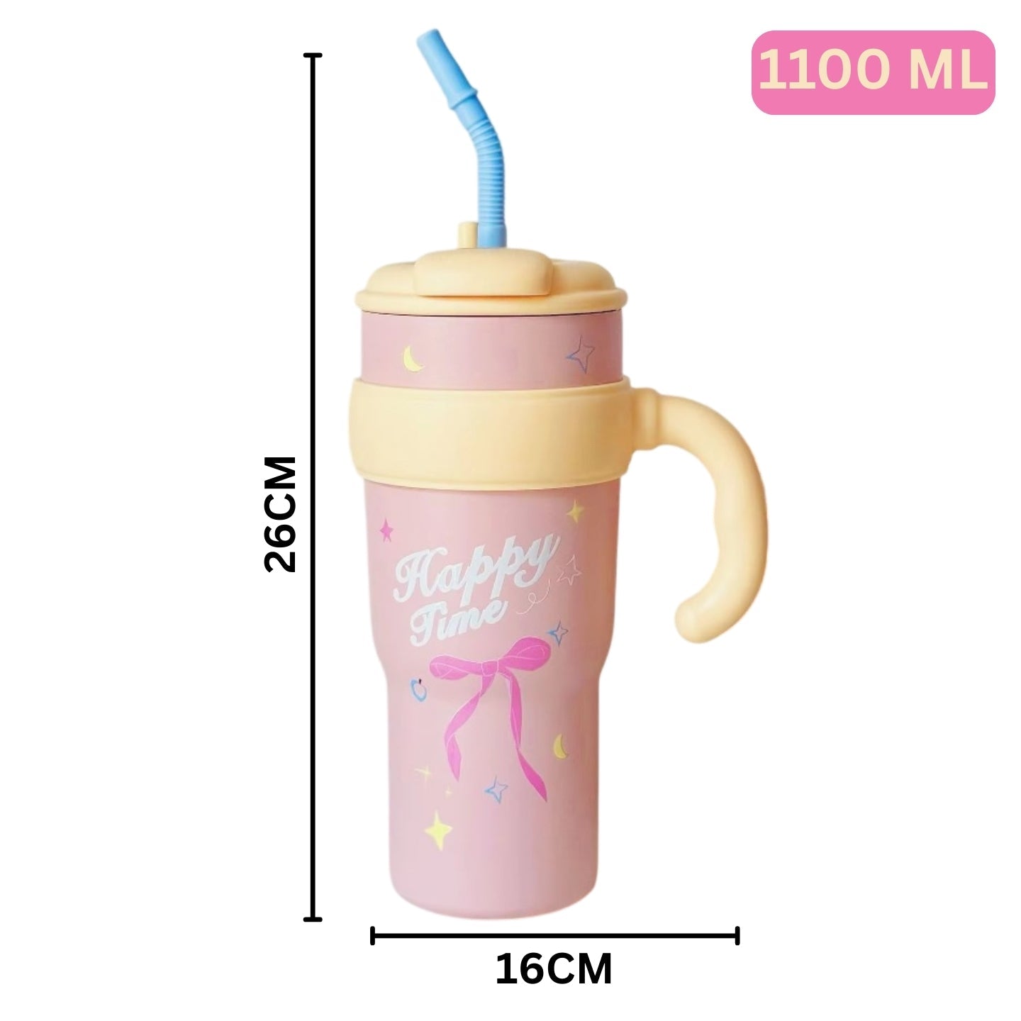 Little Angel - Kids Water Bottle 1100Ml 316 Stainless Steel Straw Cup