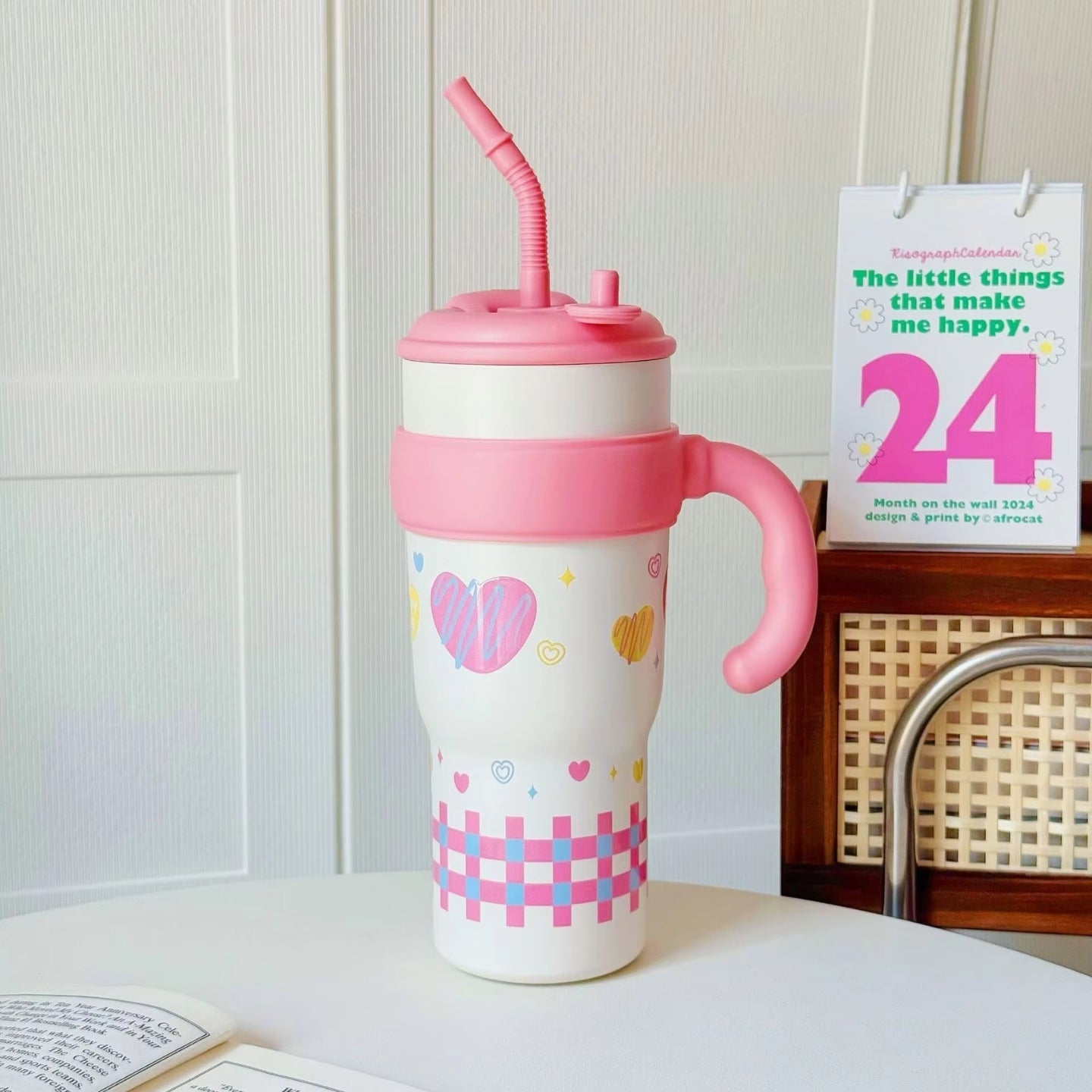 Little Angel - Kids Water Bottle 1100Ml 316 Stainless Steel Straw Cup