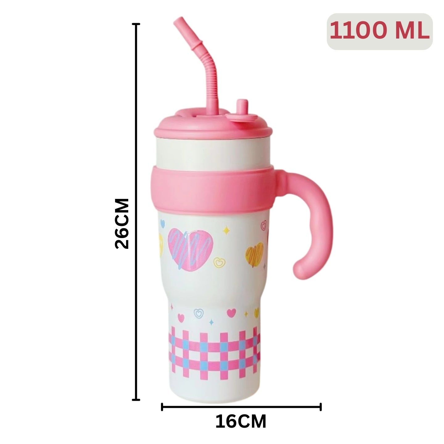 Little Angel - Kids Water Bottle 1100Ml 316 Stainless Steel Straw Cup