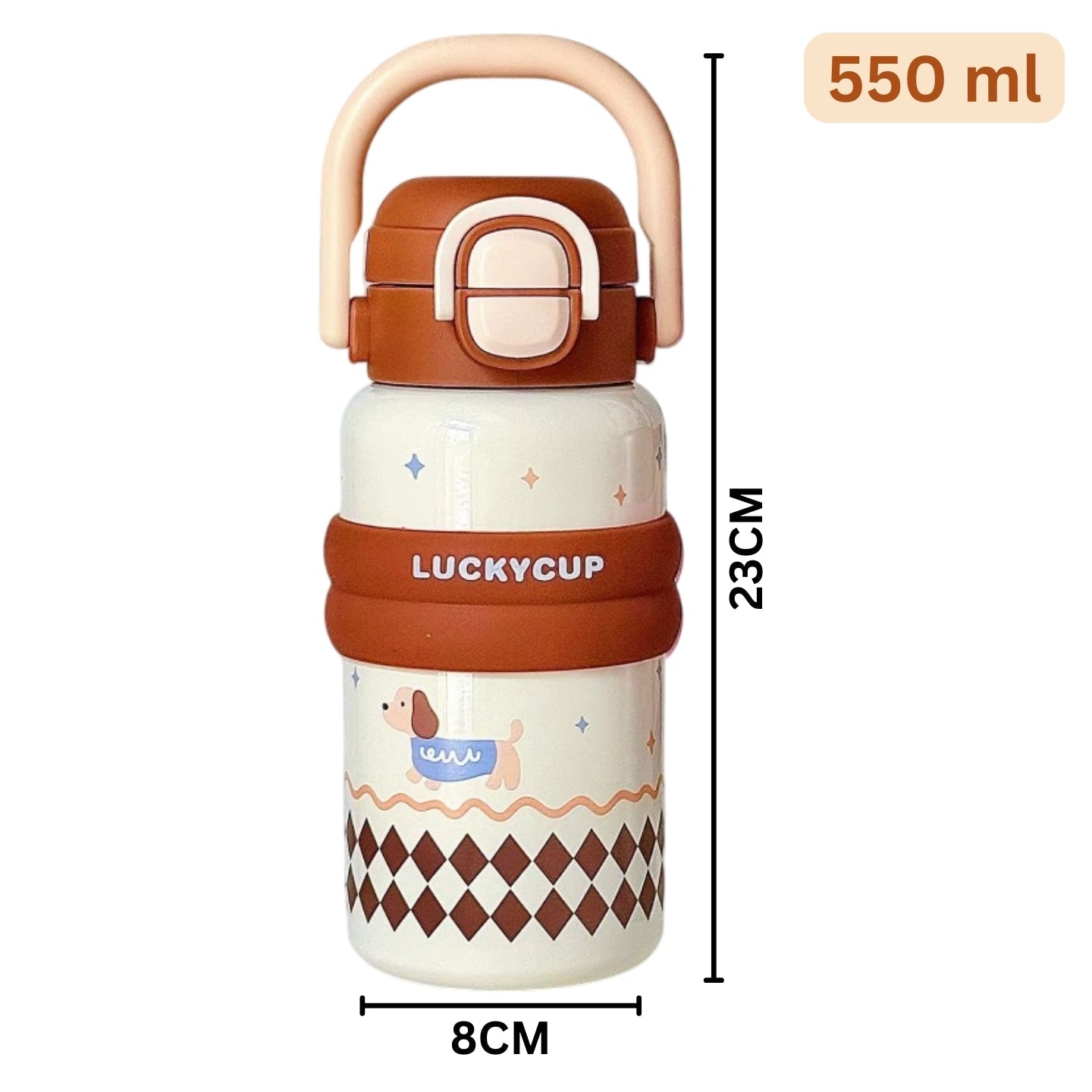 Little Angel -  Kids Water Bottle 550 Ml 316 Stainless Steel Straw Cup