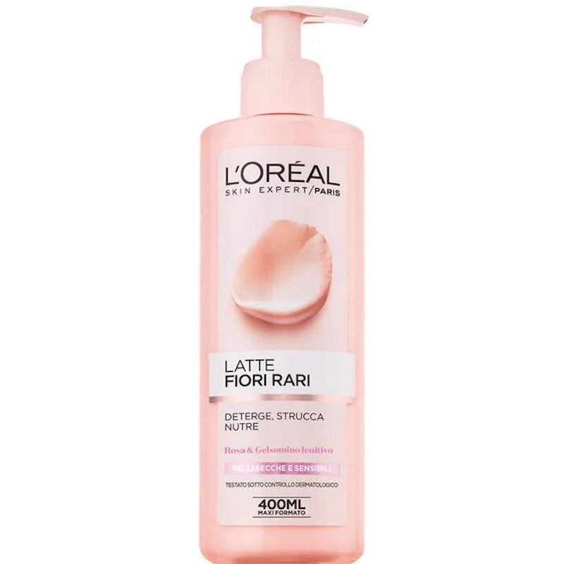 Loreal Cleansing Milk Rare Flowers Dry And Sensitive Skin Ml. 400