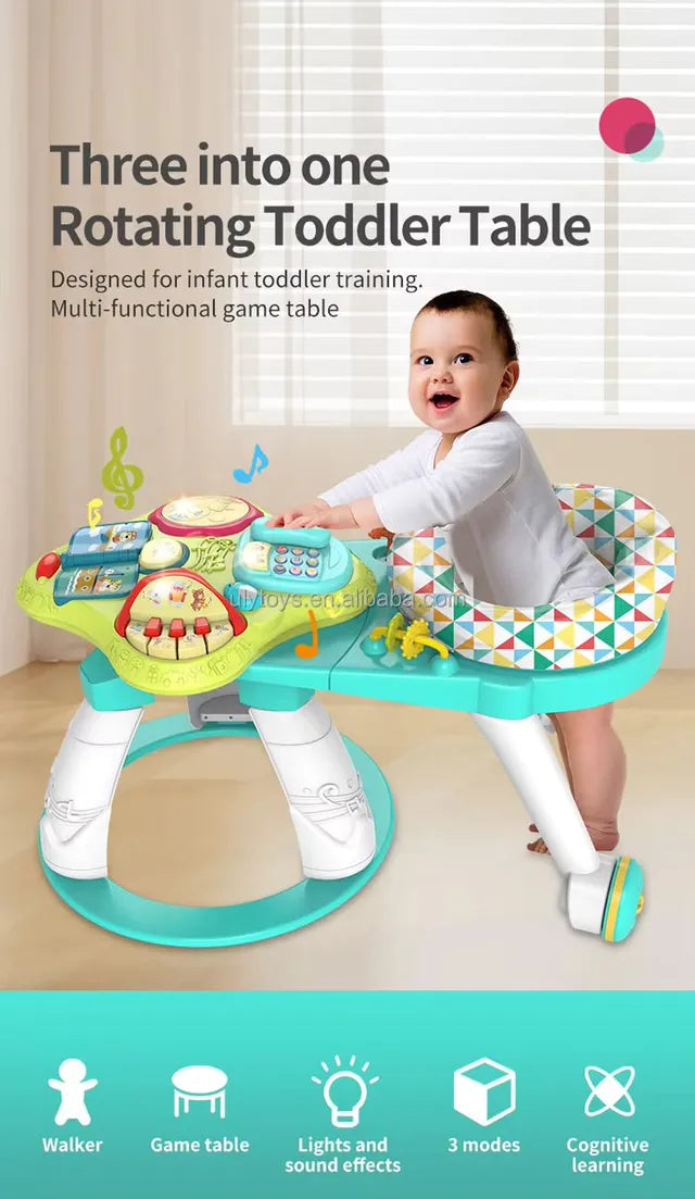 Little Angel - 3-In-1 Rotating Baby Activity Walker - Green