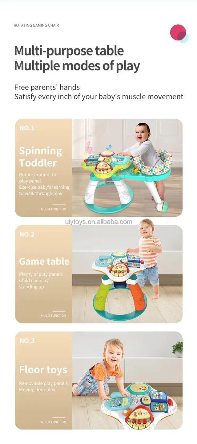 Little Angel - 3-In-1 Rotating Baby Activity Walker - Green
