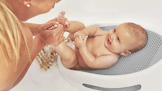 Little Angel - Baby Bath Seat Booster For Newborn For 3 - 6 Month - Grey