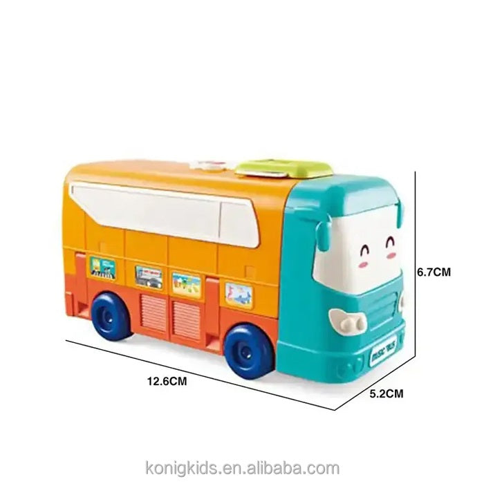 Little Angel – Kids Toy Educational Learning School Bus W/ Steering Wheel - Multicolor