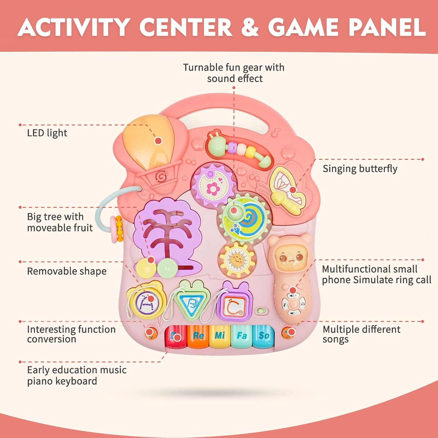 Little Angel – Learning Baby Walker with Musical Activity Board & Push