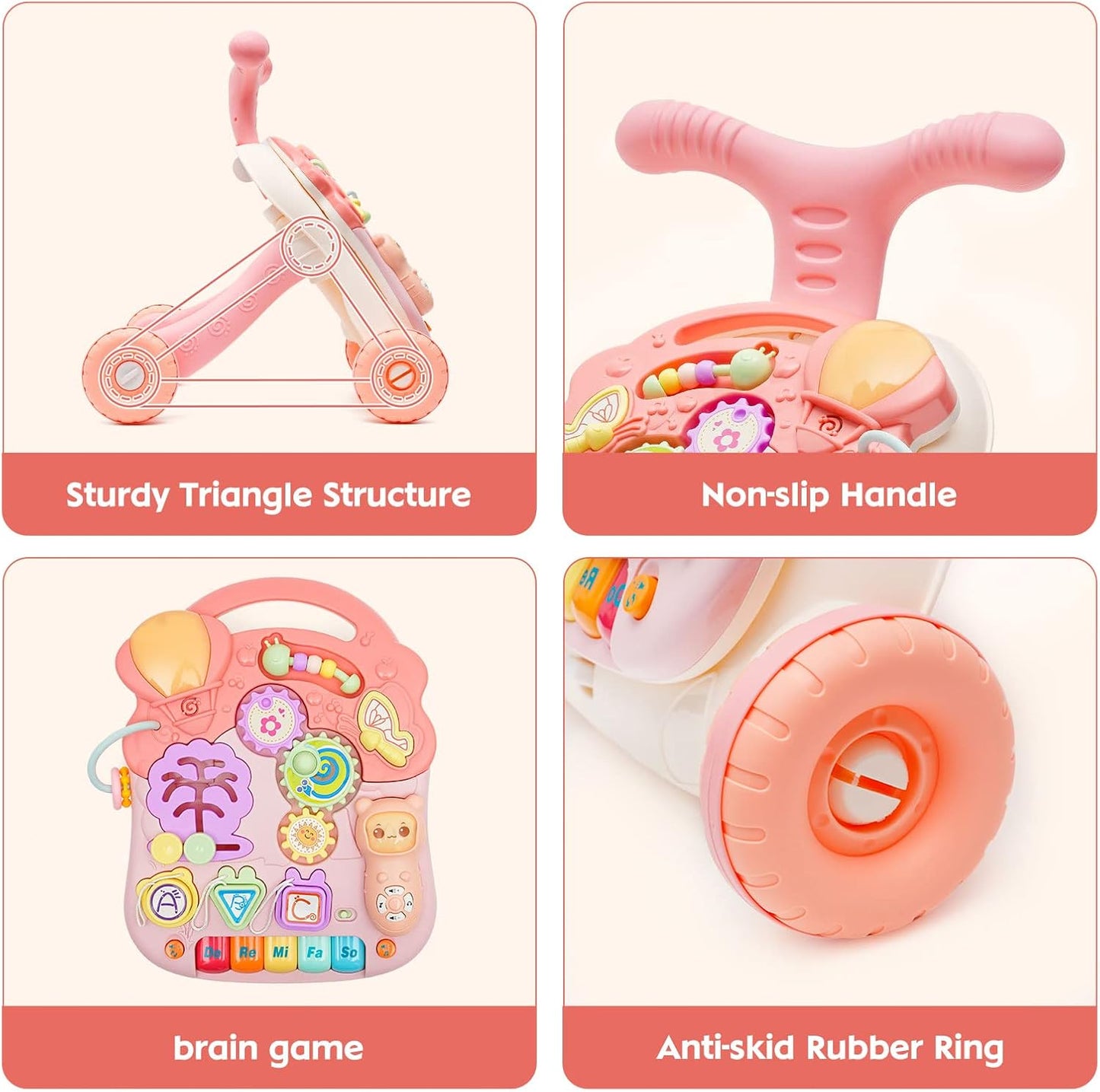 Little Angel – Learning Baby Walker with Musical Activity Board & Push