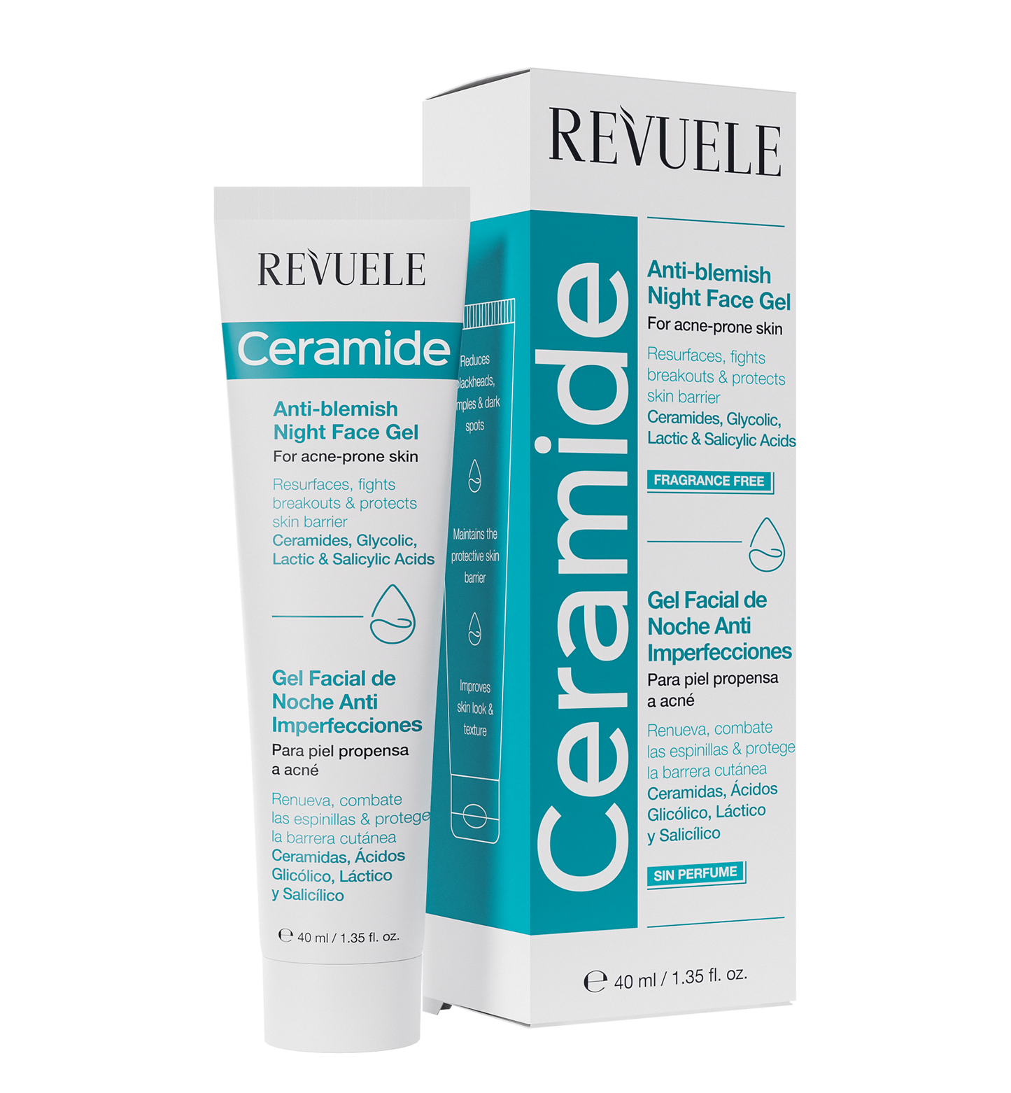 Revuele Ceramide Anti-blemish Night Face Gel, 40ml