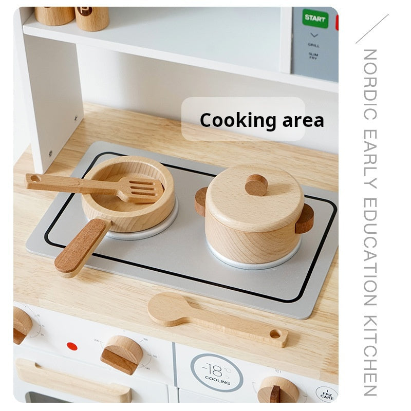 Little Angel - Kids Wooden Kitchen Pretend Interactive Play Set