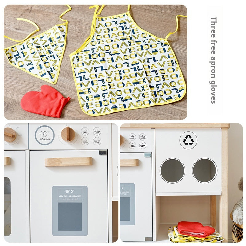 Little Angel - Kids Wooden Kitchen Pretend Interactive Play Set