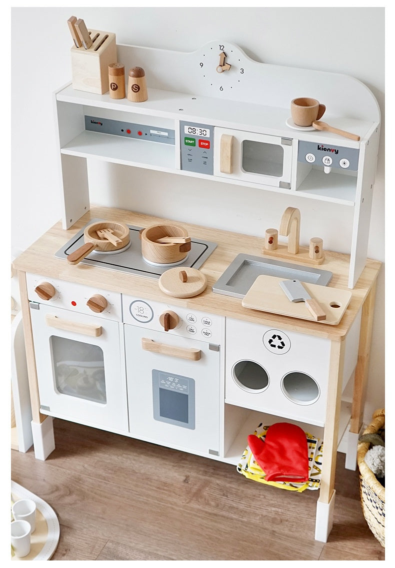 Little Angel - Kids Wooden Kitchen Pretend Interactive Play Set