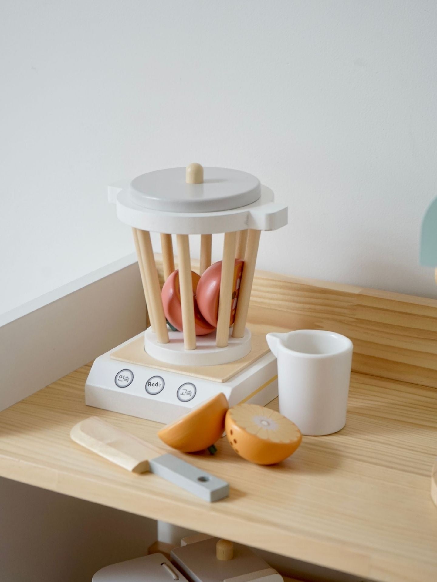 Little Angel - Kids Wooden Blender Set – Pretend Fruit Juice Play Toy