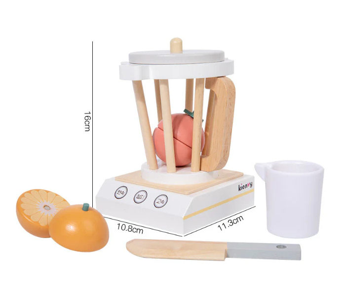 Little Angel - Kids Wooden Blender Set – Pretend Fruit Juice Play Toy