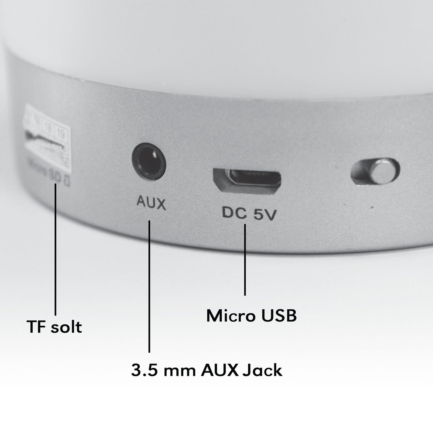 Portable Bluetooth Speaker with Built-in Light and Clock