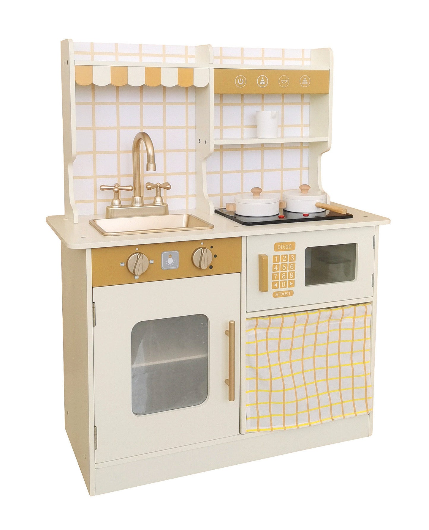 Little Angel - Kids Wooden Kitchen Set – Pretend Cooking Play Toy