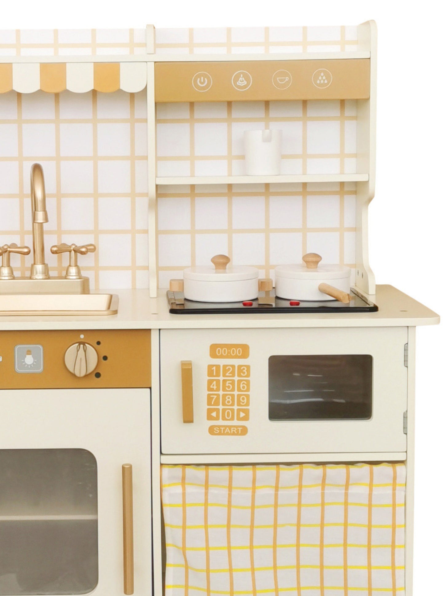 Little Angel - Kids Wooden Kitchen Set – Pretend Cooking Play Toy