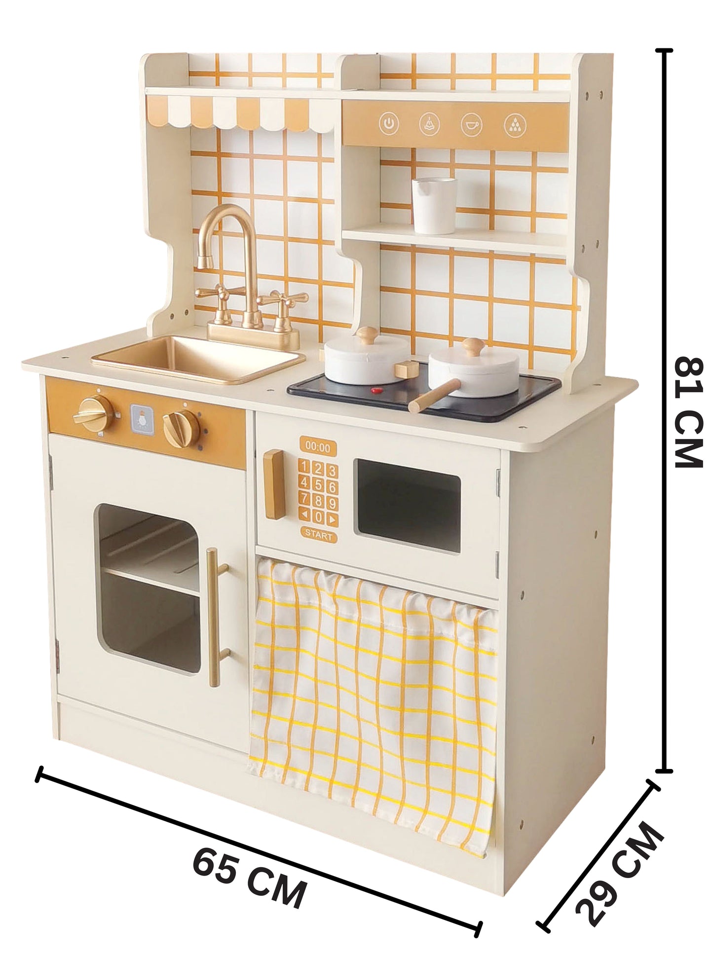 Little Angel - Kids Wooden Kitchen Set – Pretend Cooking Play Toy