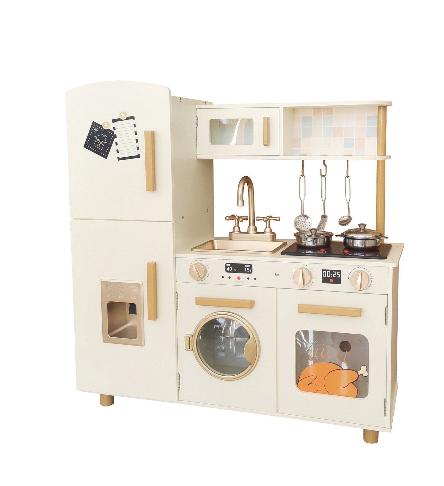 Little Angel - Wooden Kitchen Pretend Interactive Play Set