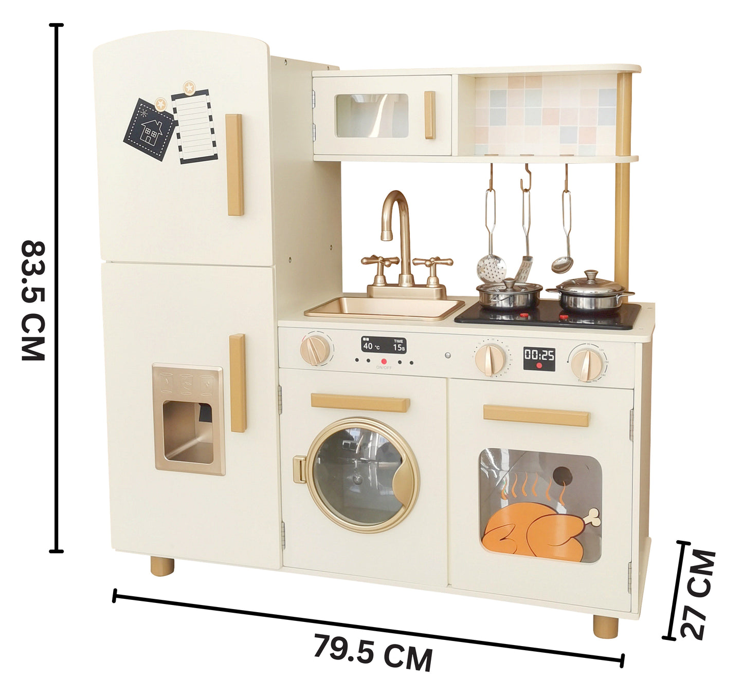 Little Angel - Wooden Kitchen Pretend Interactive Play Set