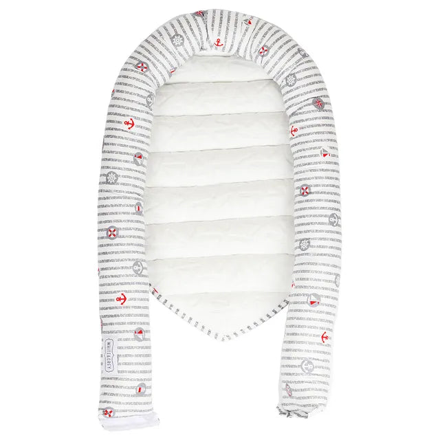 White&Grey - Baby Nest With Soft Paddings - Anchor