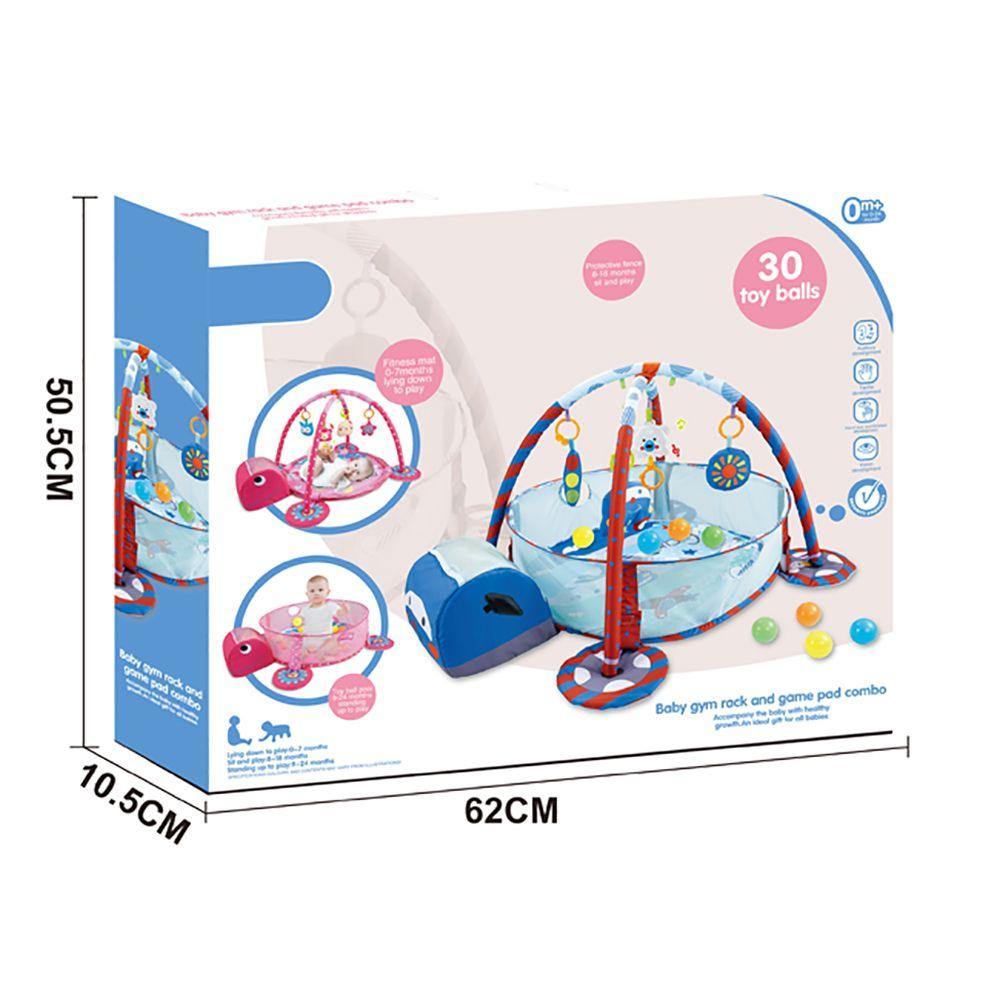 Little Angel Baby Gym Rack and Game Pad Combo - Blue