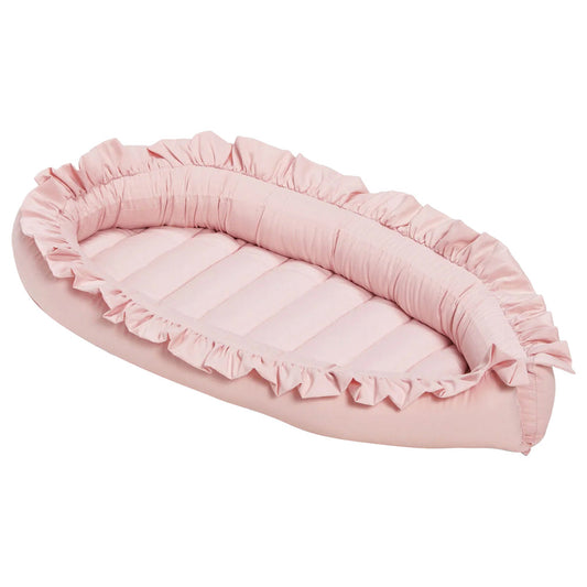 Little Angel - Baby Lounger Nest – Newborn Infant Sleeper Pod Bed With Ruffle